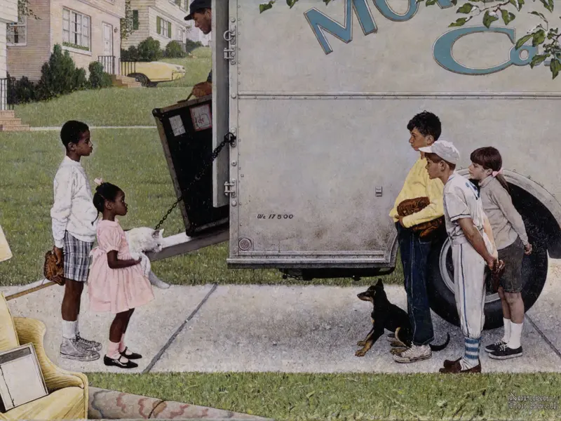 New Kids in the Neighborhood, Norman Rockwell, 1967 (Igor Real Estate LLC collection)