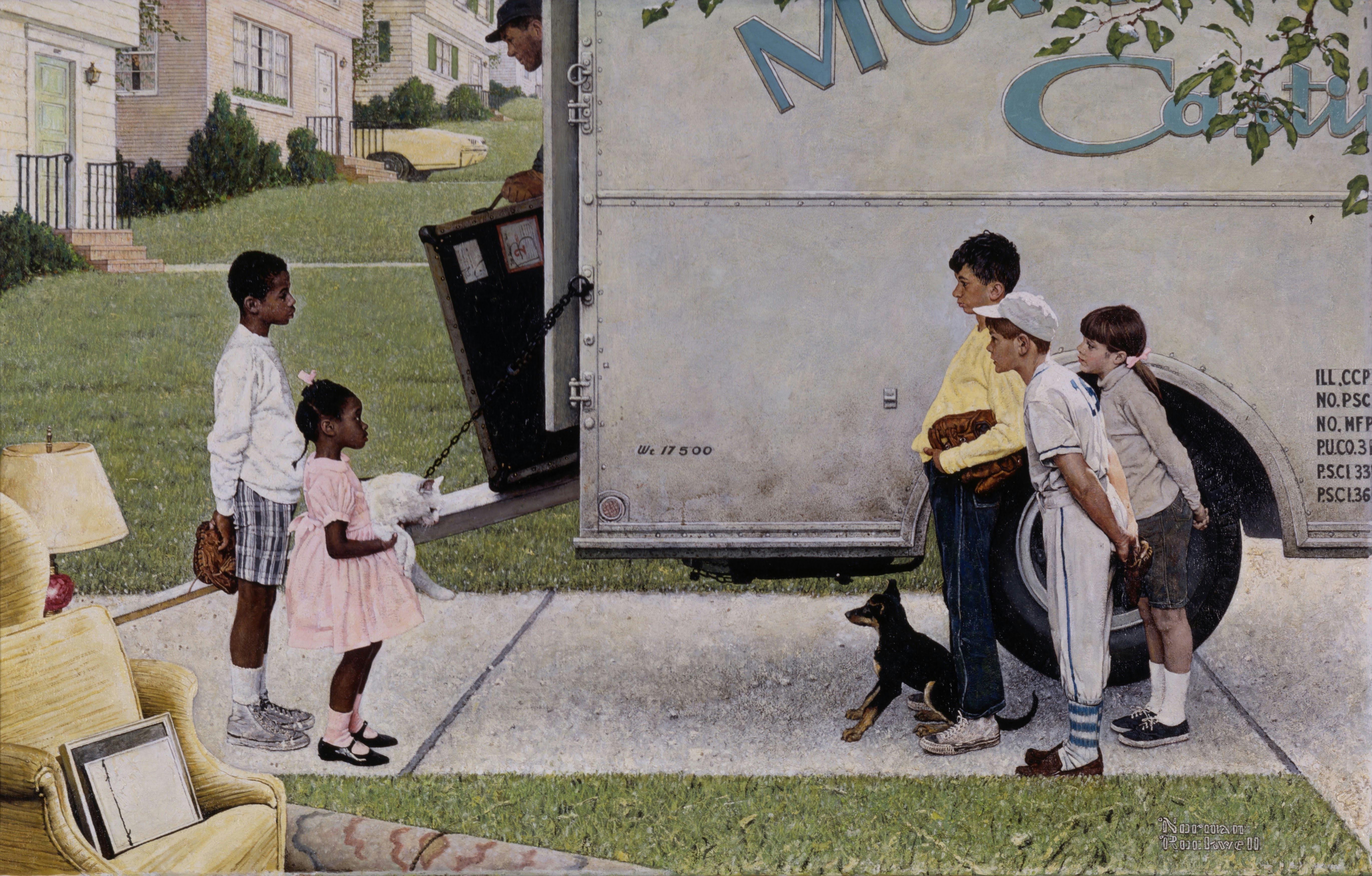 New Kids in the Neighborhood, Norman Rockwell, 1967 — from the Igor Real Estate LLC collection