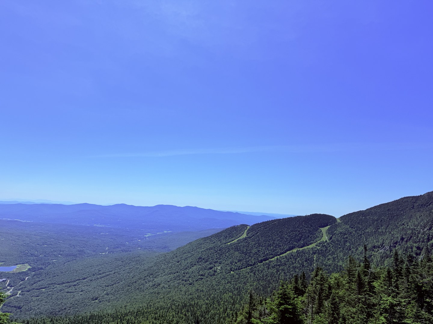 Mount Mansfield and the Vermont countryside from Stowe